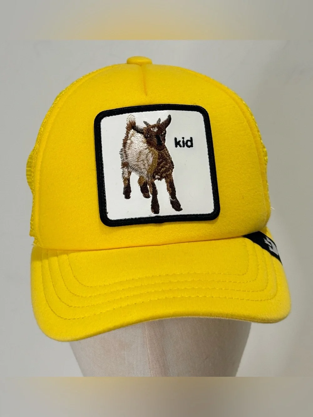 Goorin Bros The Farm Kid Goat Trucker Hat Kids O/S Yellow Summer Streetwear